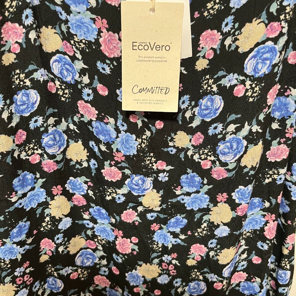 BNWT MNG MANGO long floral blue print garment (6) - Picture 4 of 5